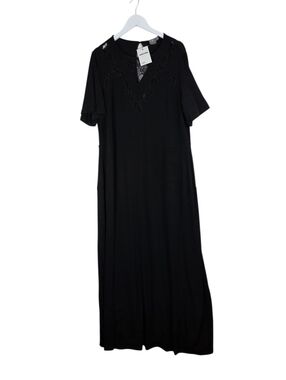 ASOS Curve Black Lace Jersey Maxi Dress Size 20